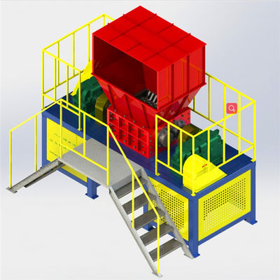 China High Capacity Double Shaft Shredder Machine Copper Cable Shredder Machine Q235 Shell Material supplier